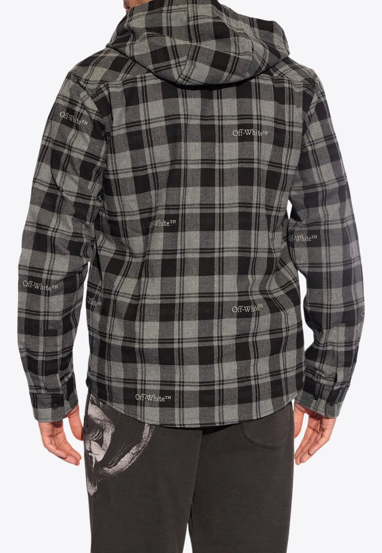 Plaid Check Overshirt with Hood