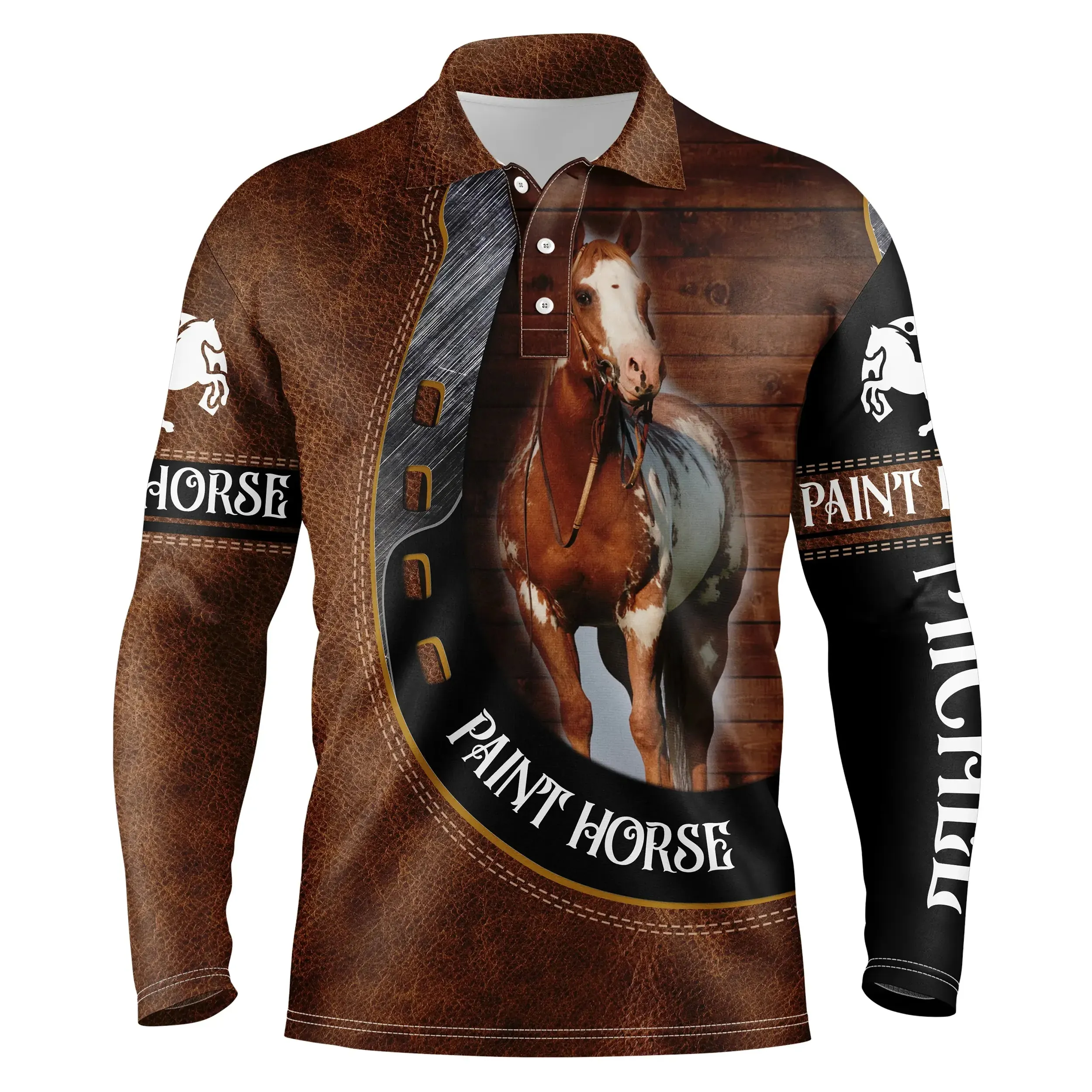 Polo quitation Homme Femme, Paint Horse, Cadeau Peronnalisé Fan des chevaux - CT05072208P