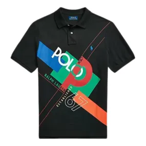 Polo Ralph Lauren Classic Fit Logo Mesh Polo Shirt (Black)