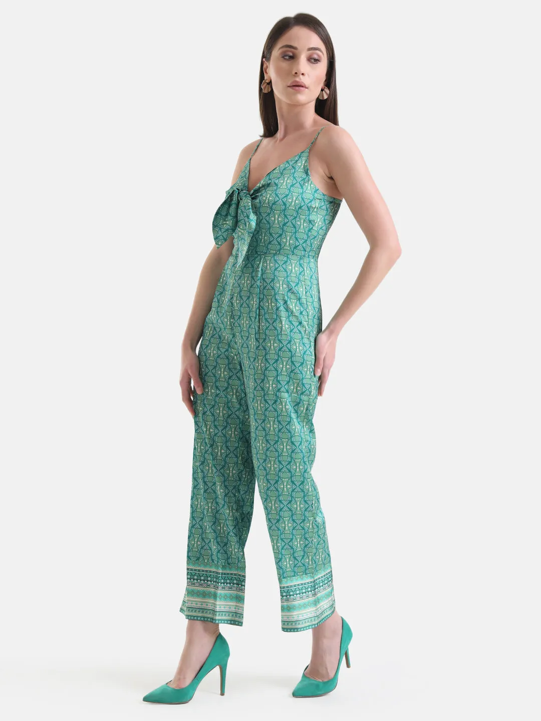 Printed Tie-Knot Jumpsuit