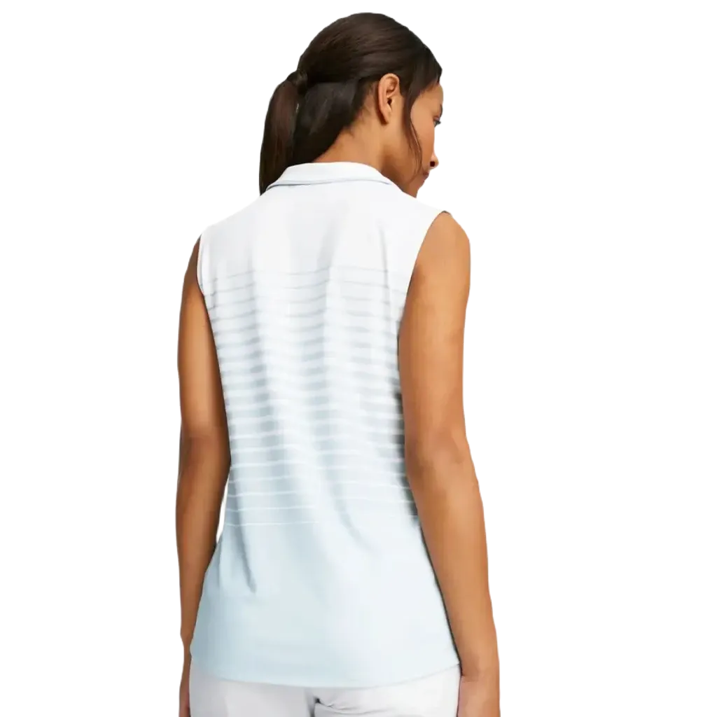 Puma Ladies MATTR Sleeveless Stripe Golf Polo