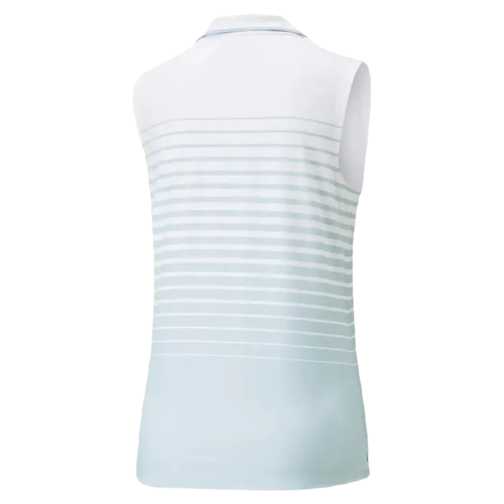 Puma Ladies MATTR Sleeveless Stripe Golf Polo