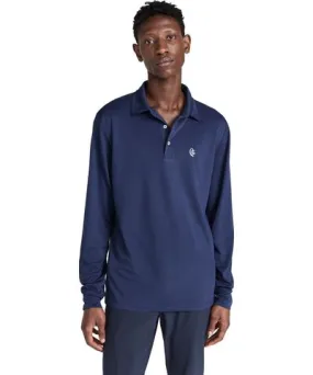 Quiet Golf Monogram Long Sleeve Polo Navy M