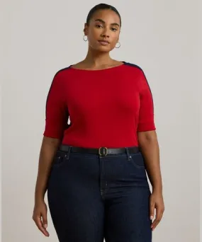 Ralph Lauren Plus Size Elbow-Sleeve Tee