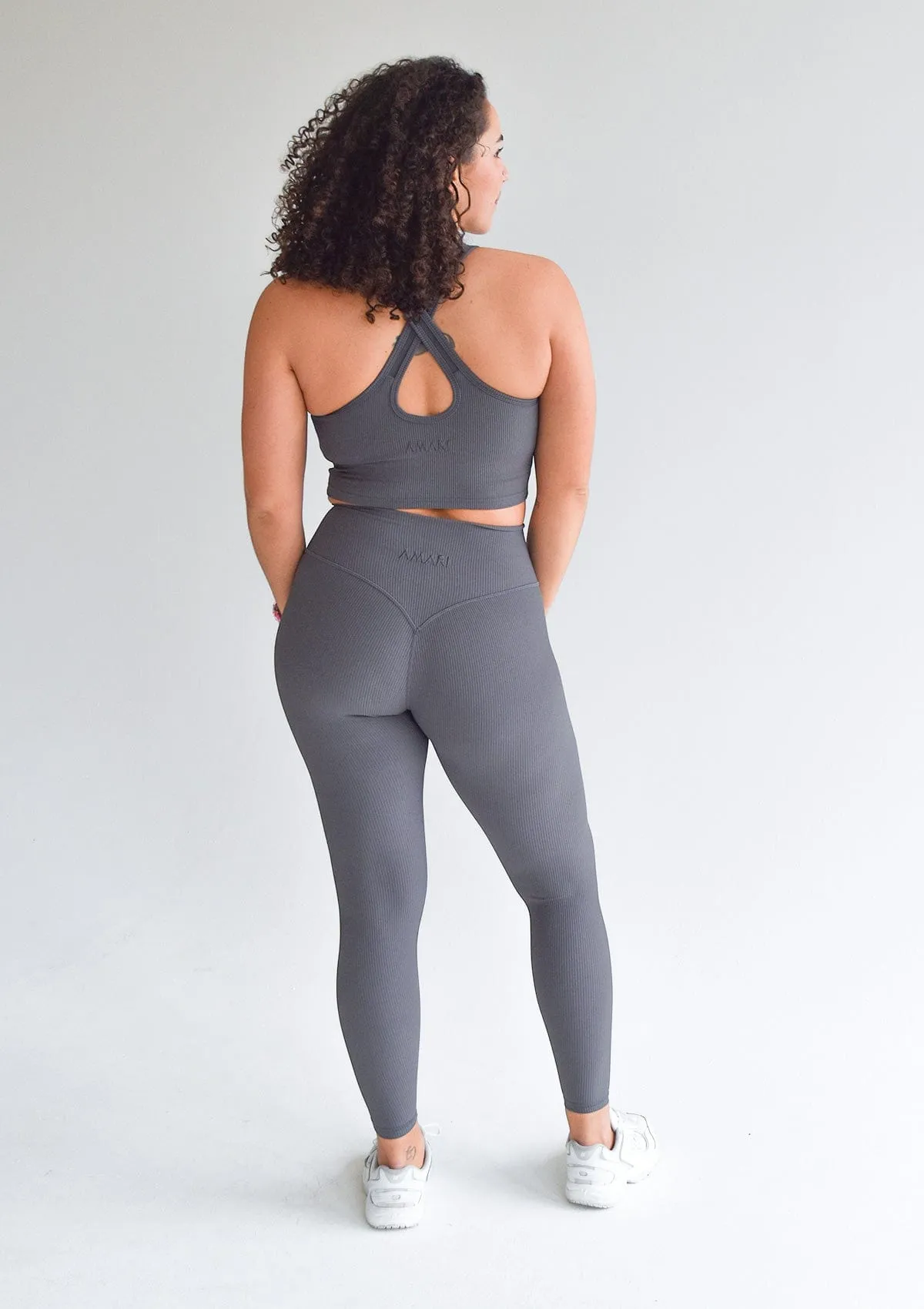 Ribbed Leggings - Stone