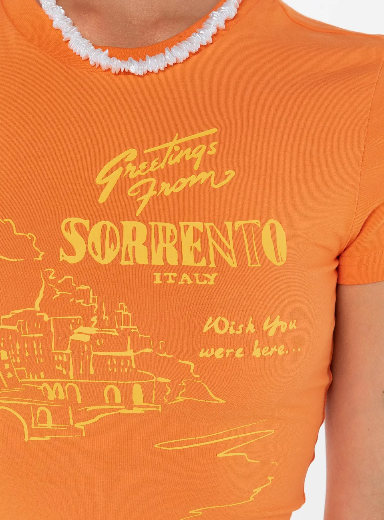 See You In Sorrento Graphic Tee Orange