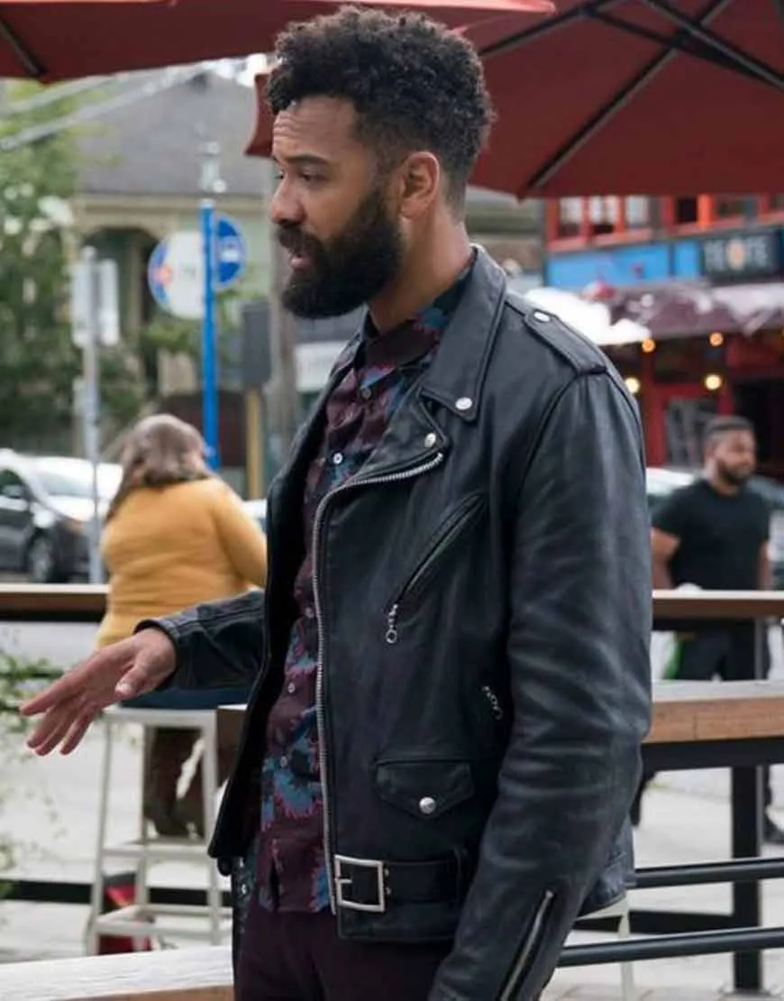 Shrill S03 Ian Owens Leather Jacket | Shrill Amadi Black Jacket | Ujackets