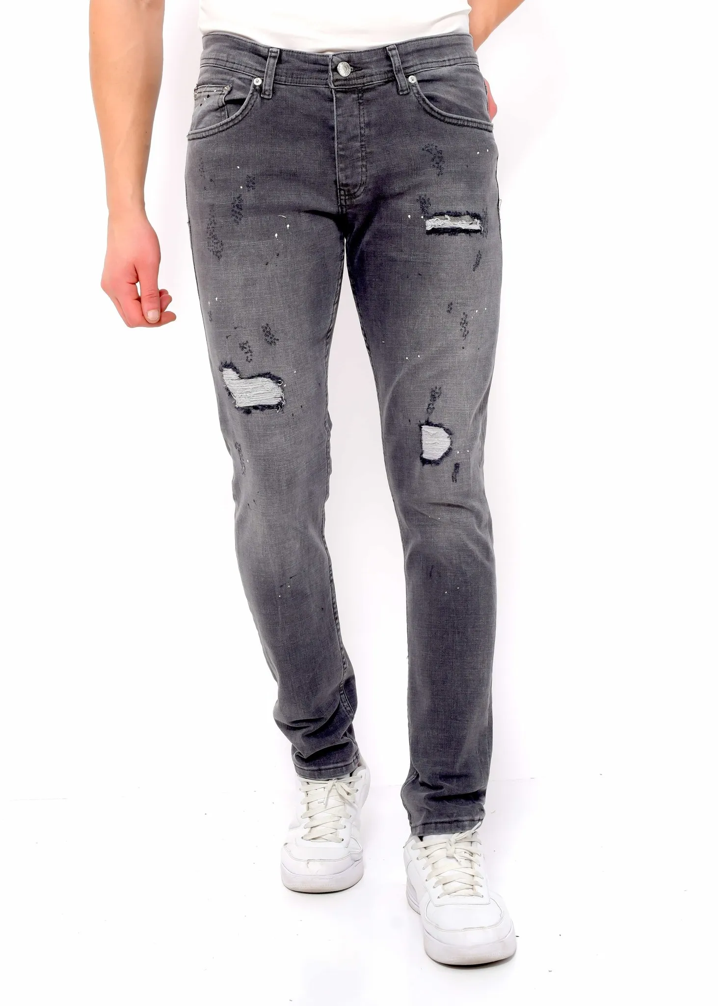 Slim Fit Jeans Men With Rips | NEW |