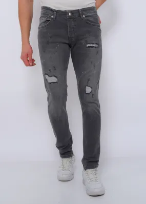 Slim Fit Jeans Men With Rips | NEW |