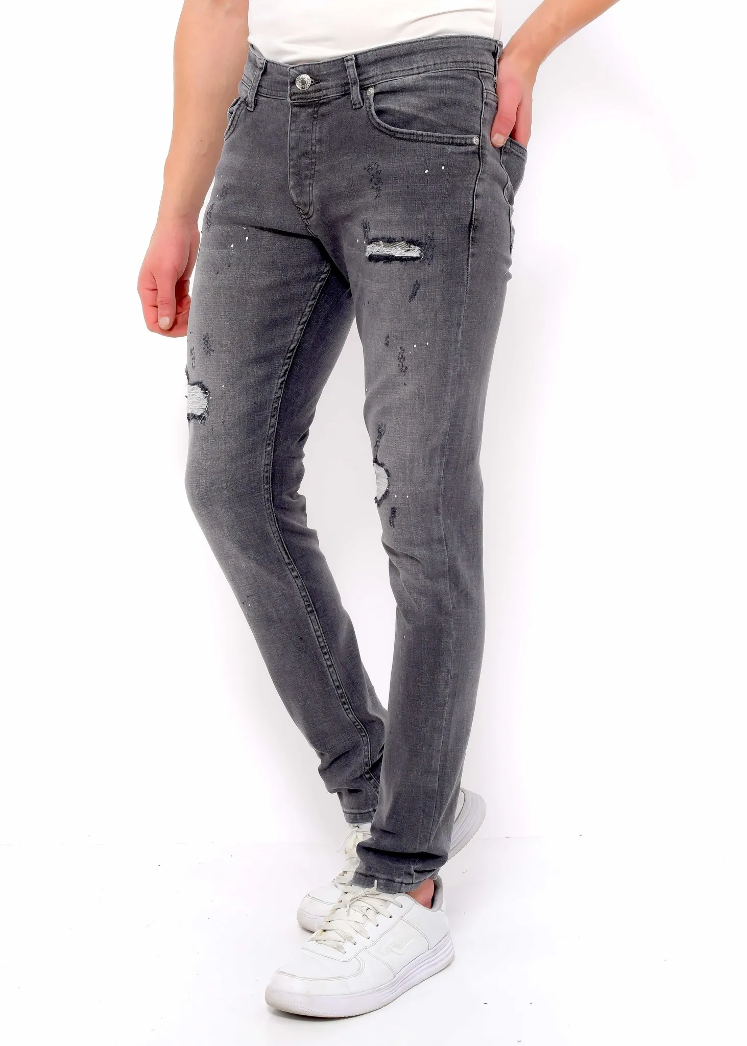 Slim Fit Jeans Men With Rips | NEW |