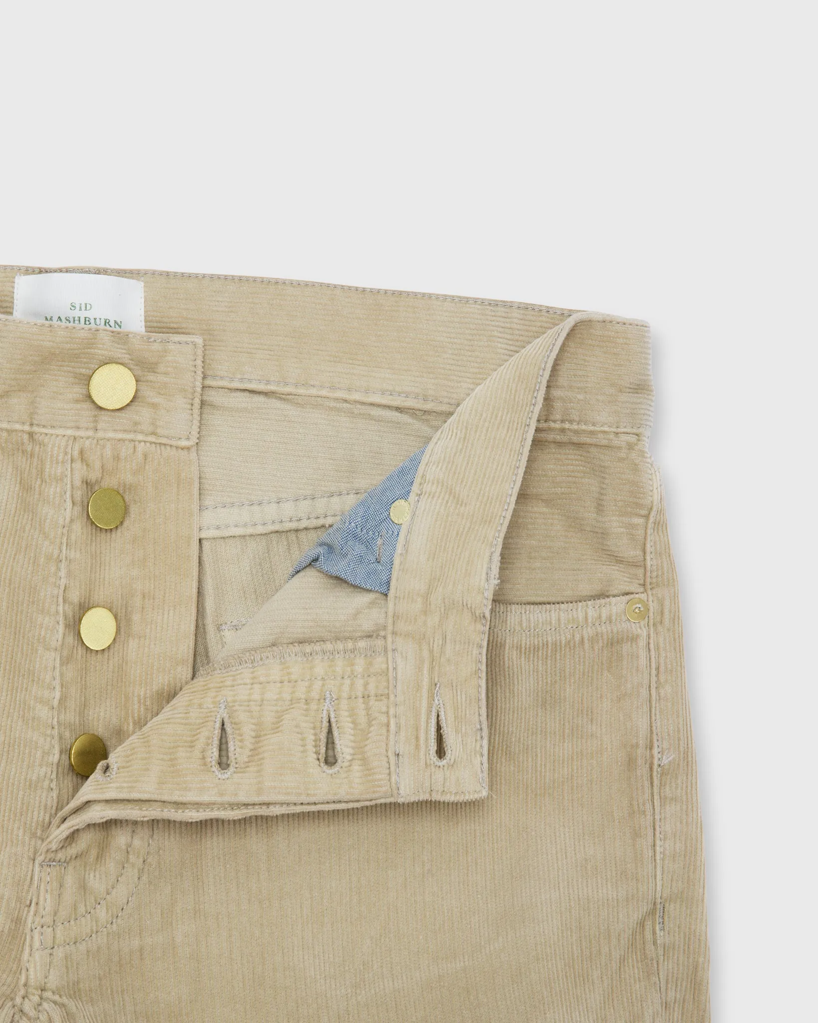 Slim Straight 5-Pocket Pant in Khaki Corduroy