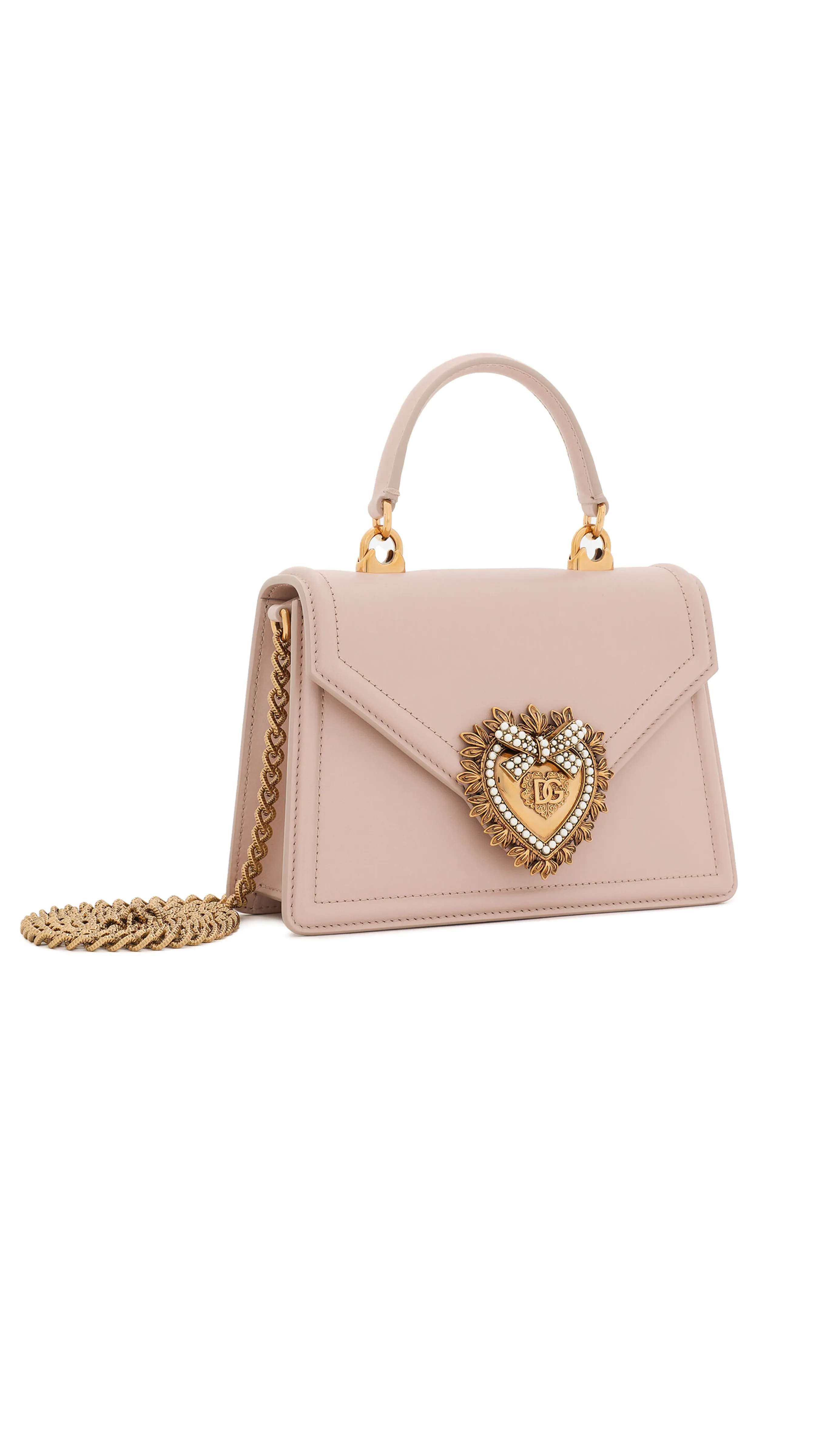 Small Smooth Calfskin Devotion Bag - Pale Pink