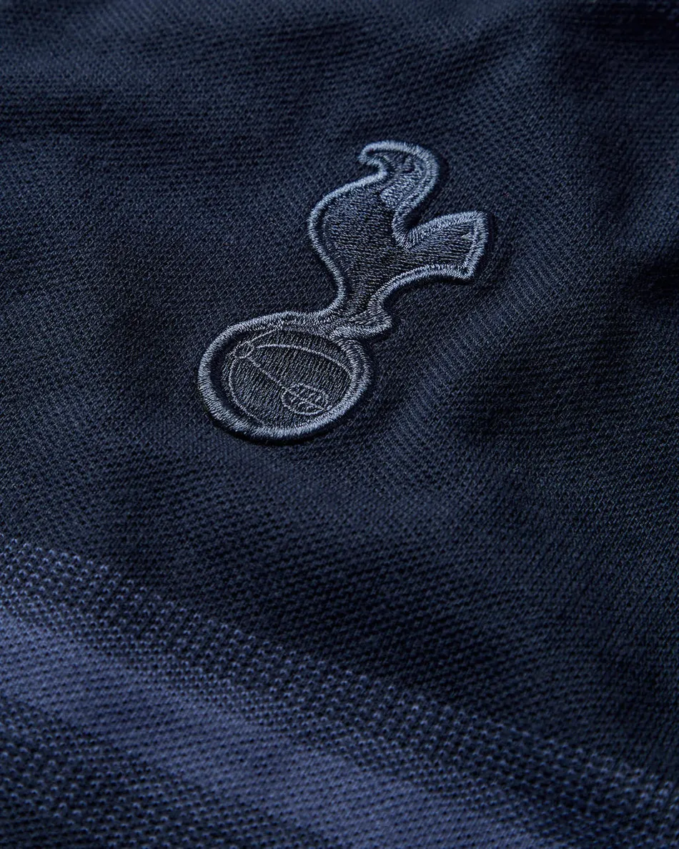 Spurs Mens Blue Stitch Stripe Detail Polo