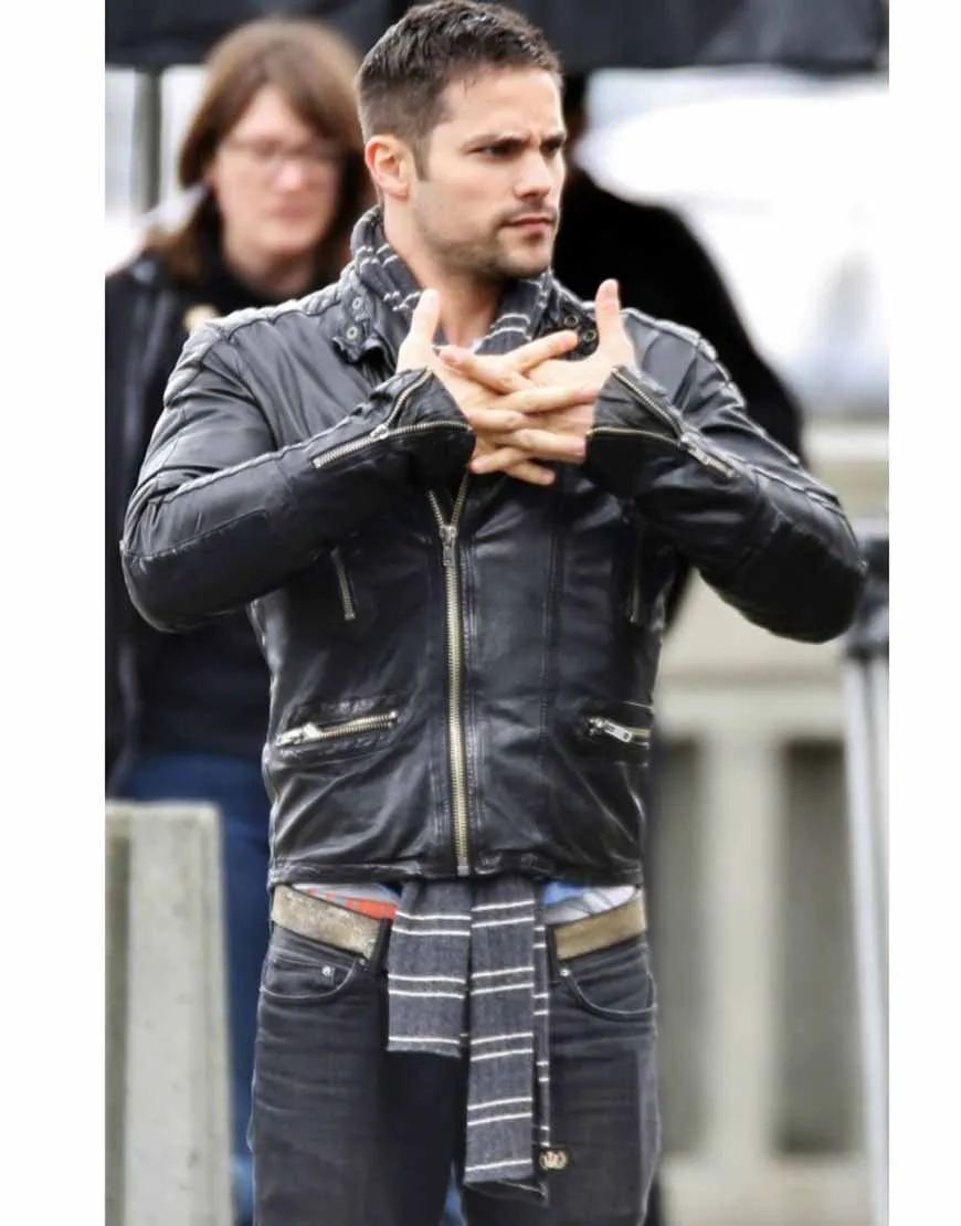 Street Style Biker Brant Daugherty Leather Jacket - UJackets