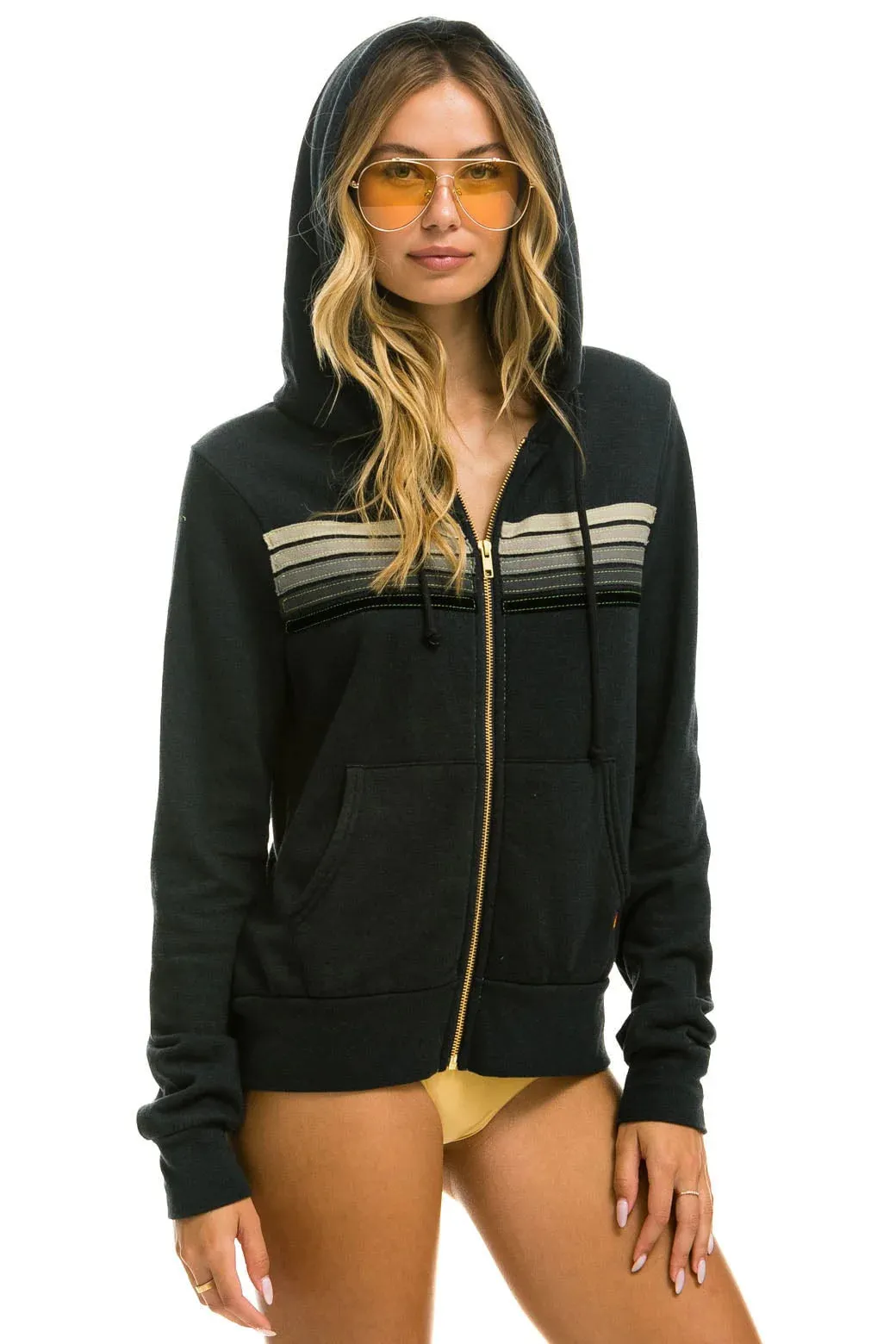 Stripe Zip Hoodie