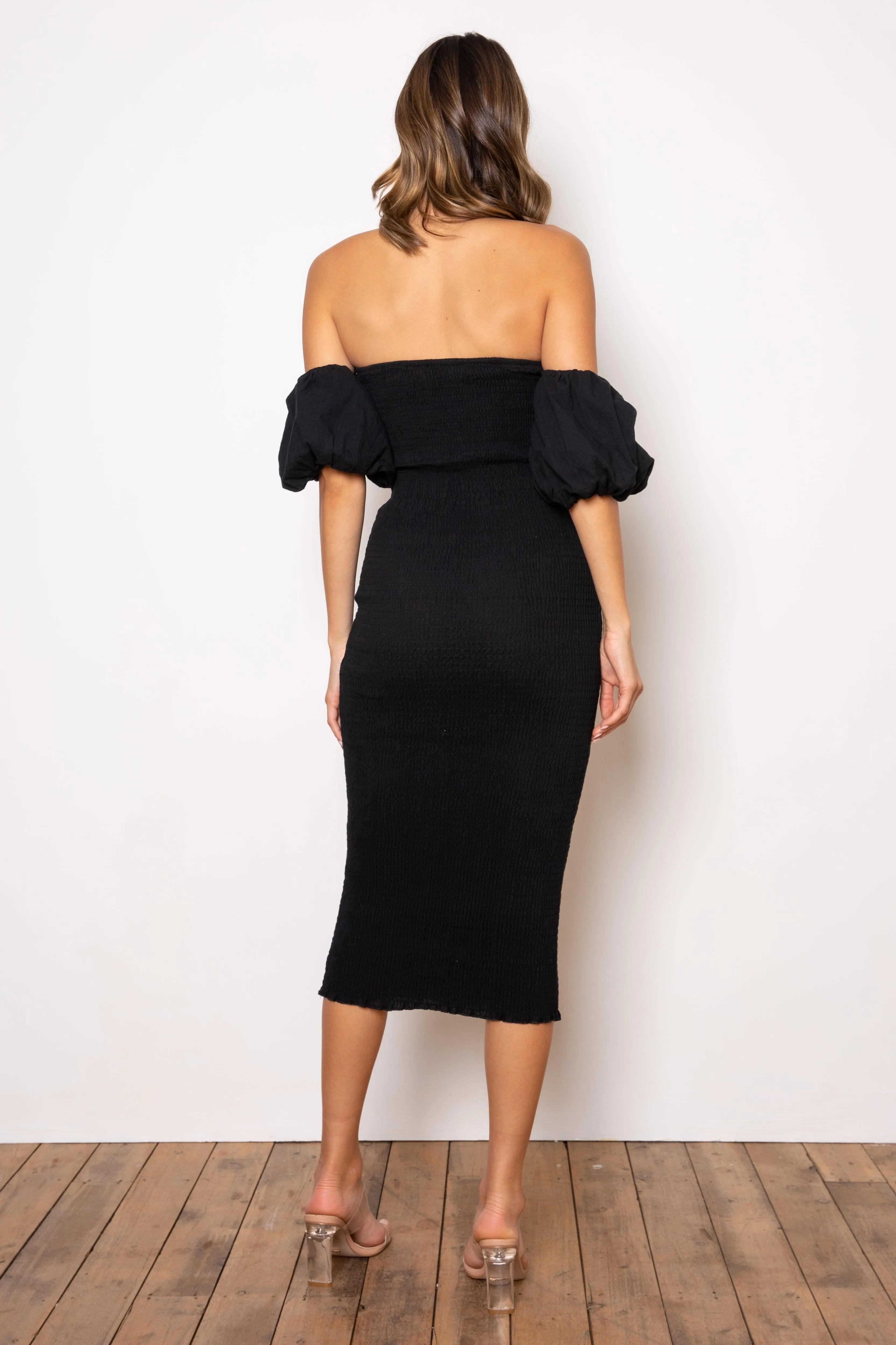 Sweetie Midi Dress - Black