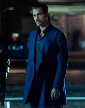 The Equalizer 2021 Thomas Beaudoin Coat | Michel Deveau Blue Coat