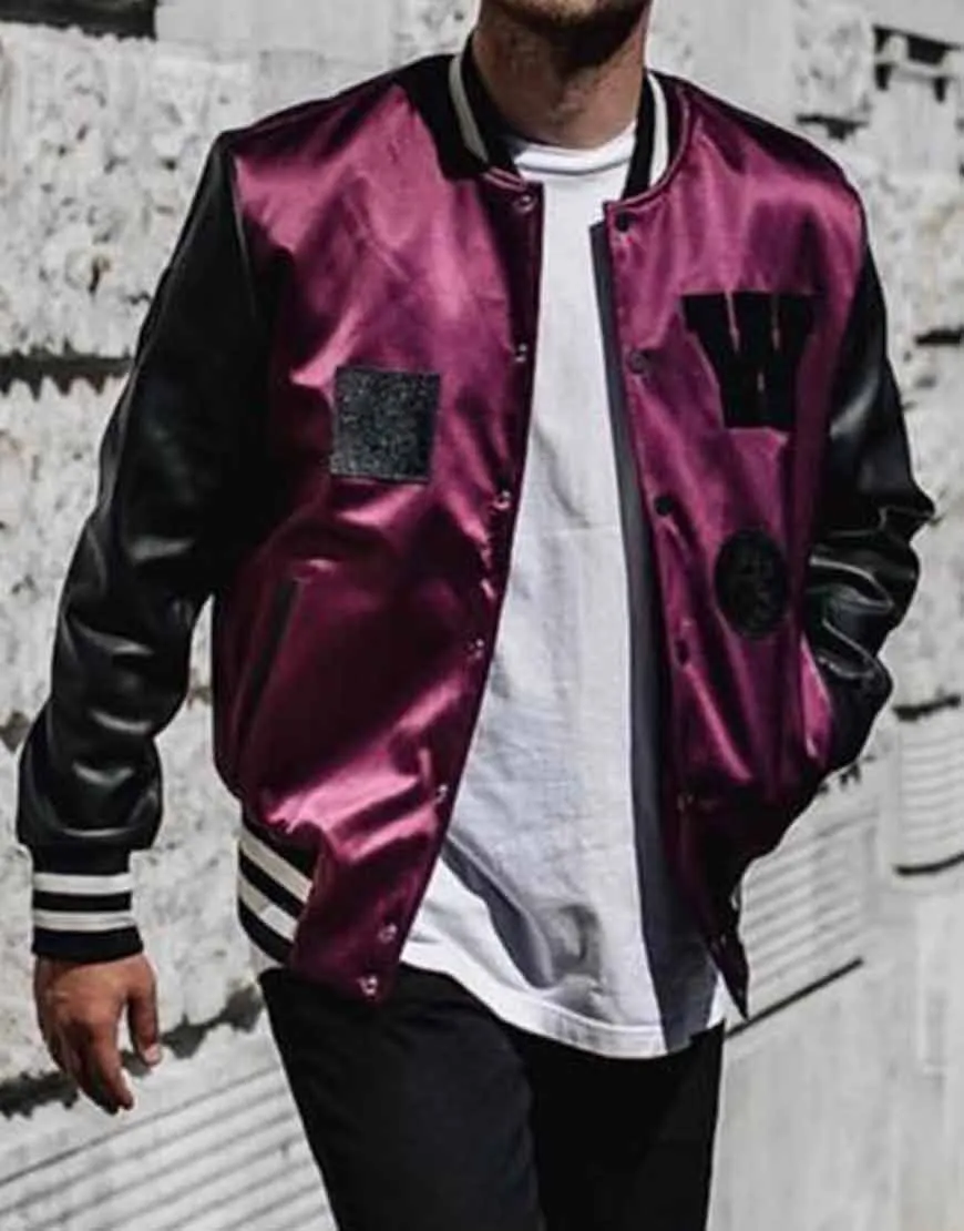 The Weeknd H&M Jacket | Abel Makkonen Purple Varsity Jacket