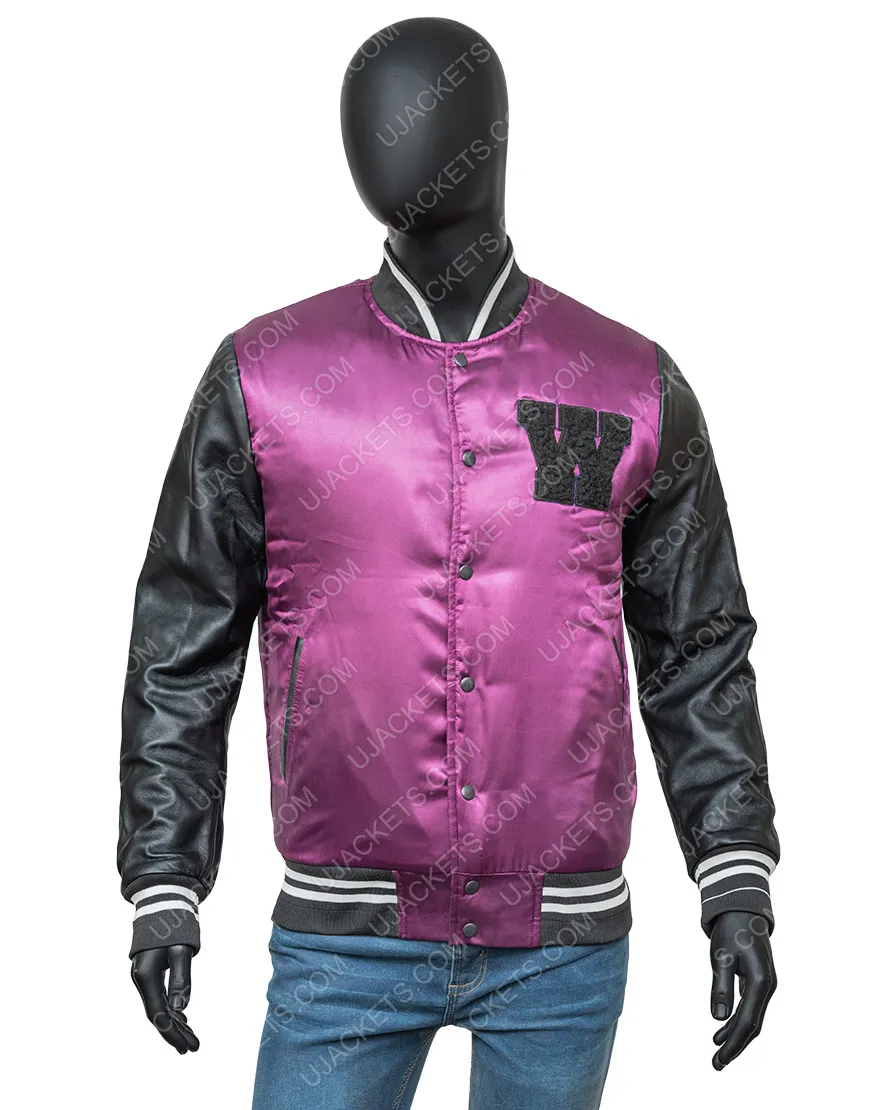 The Weeknd H&M Jacket | Abel Makkonen Purple Varsity Jacket