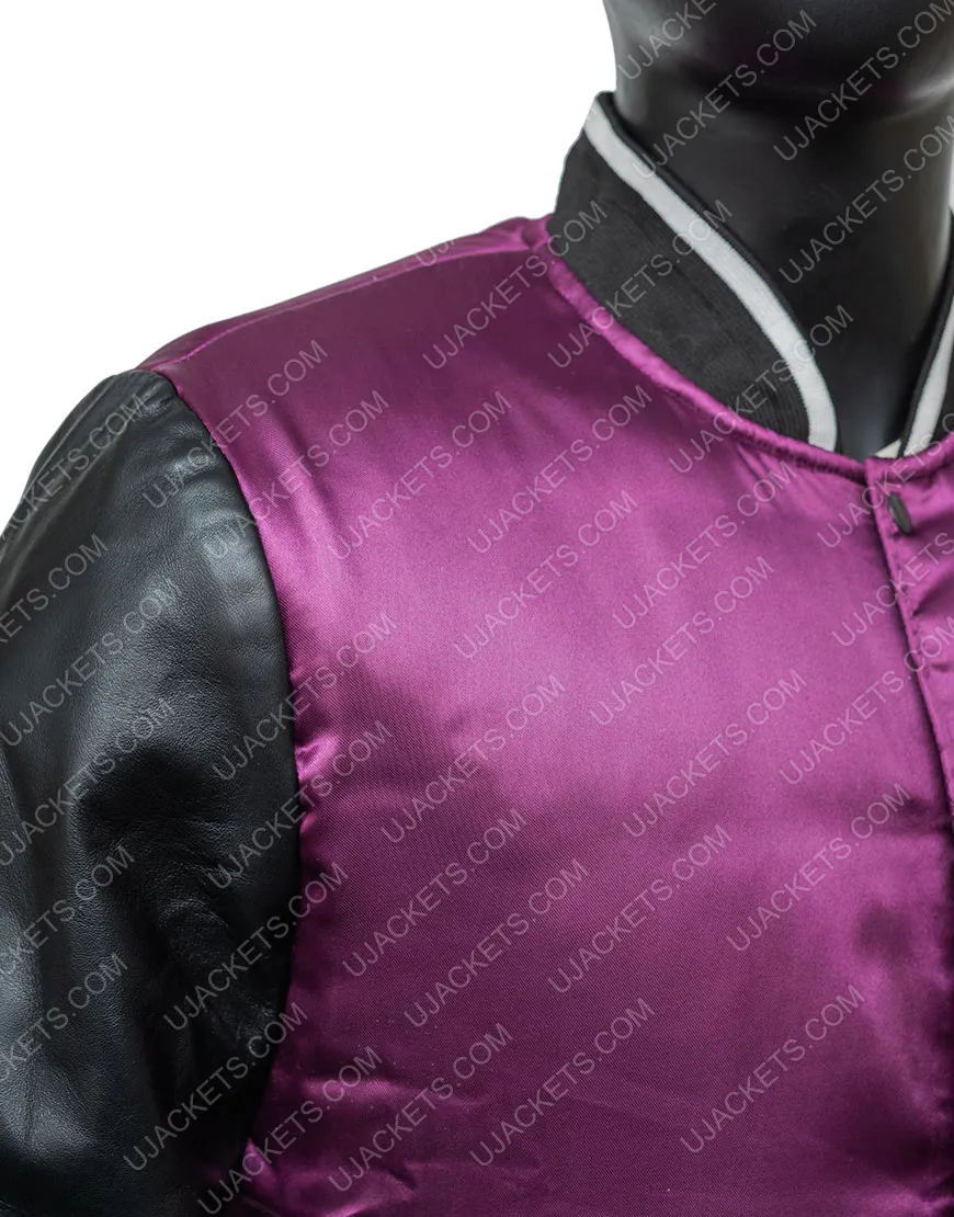 The Weeknd H&M Jacket | Abel Makkonen Purple Varsity Jacket