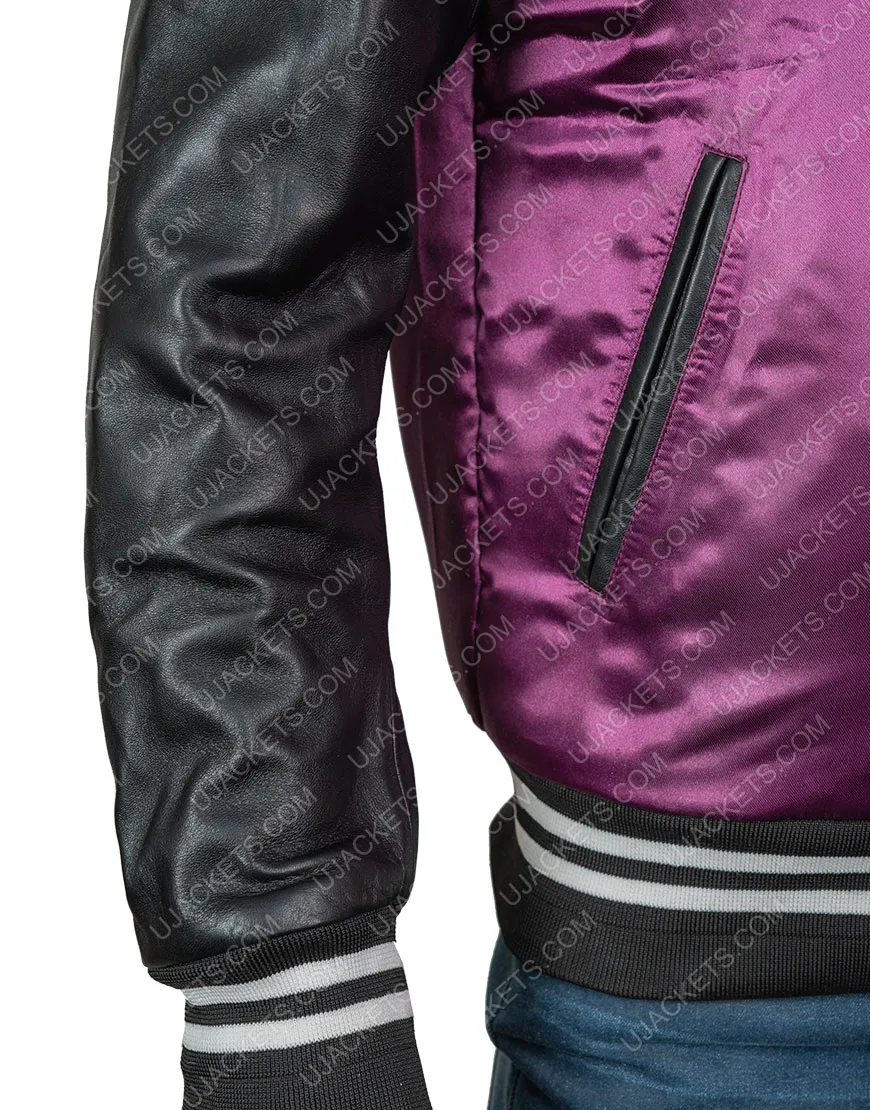 The Weeknd H&M Jacket | Abel Makkonen Purple Varsity Jacket