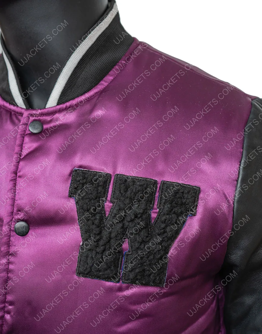 The Weeknd H&M Jacket | Abel Makkonen Purple Varsity Jacket