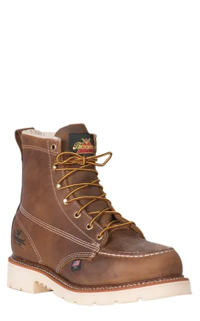 Thorogood Men's American Heritage Crazy Horse Brown Moc Steel Toe 6" Lace Up Work Boot