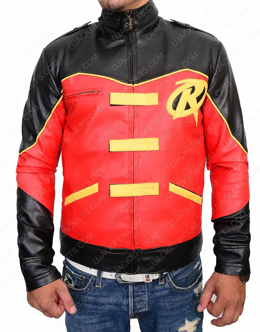 Tim Drake Red Batman Robin Leather Jacket - Ujackets