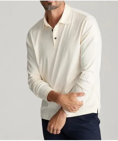 UNTUCKit Men's Wrinkle-Free Long Sleeve Damaschino Polo