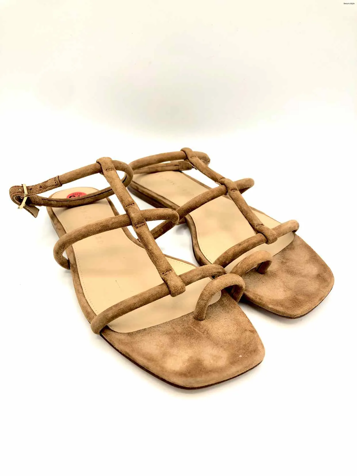 VERONICA BEARD Tan Suede Sandal Shoe Size 6-1/2 Shoes