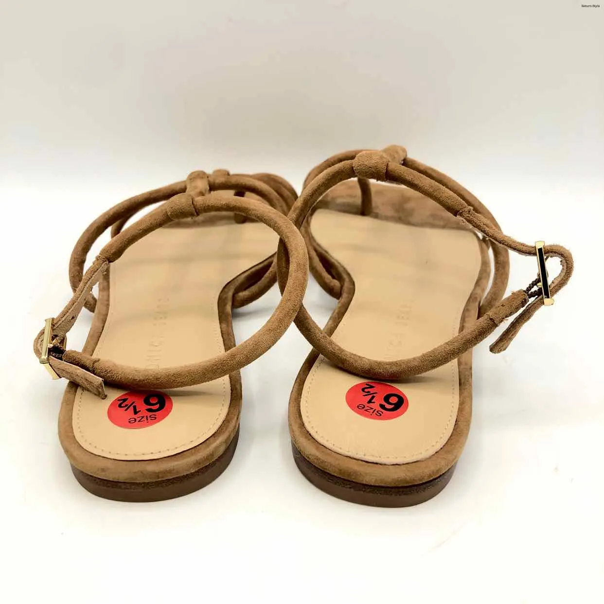 VERONICA BEARD Tan Suede Sandal Shoe Size 6-1/2 Shoes