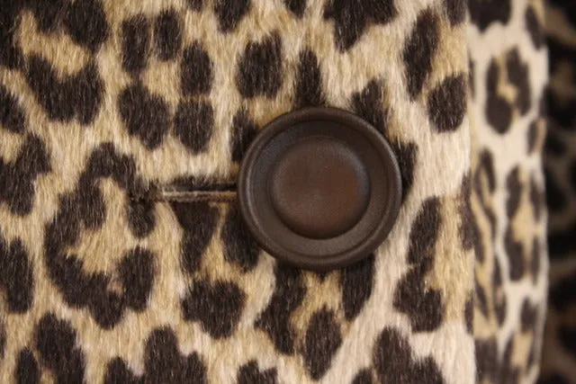 Vintage 60's KILIMANJARO Faux Leopard Fur Coat