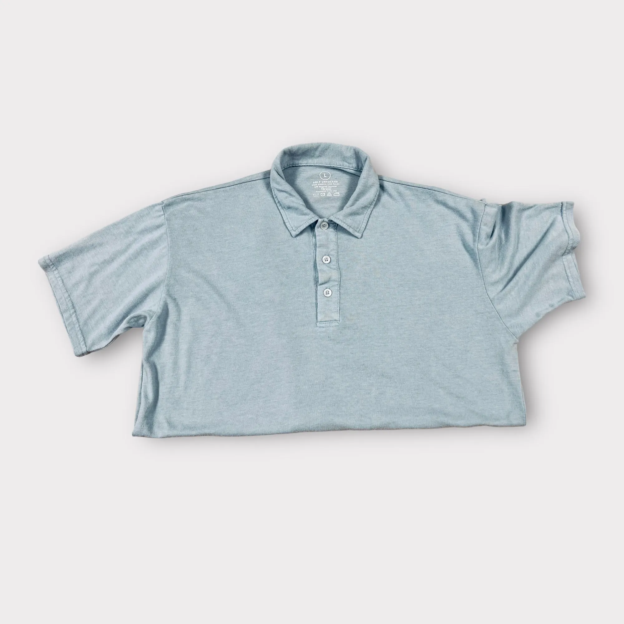 Vintage Comfort Polo- Heather Sky Blue