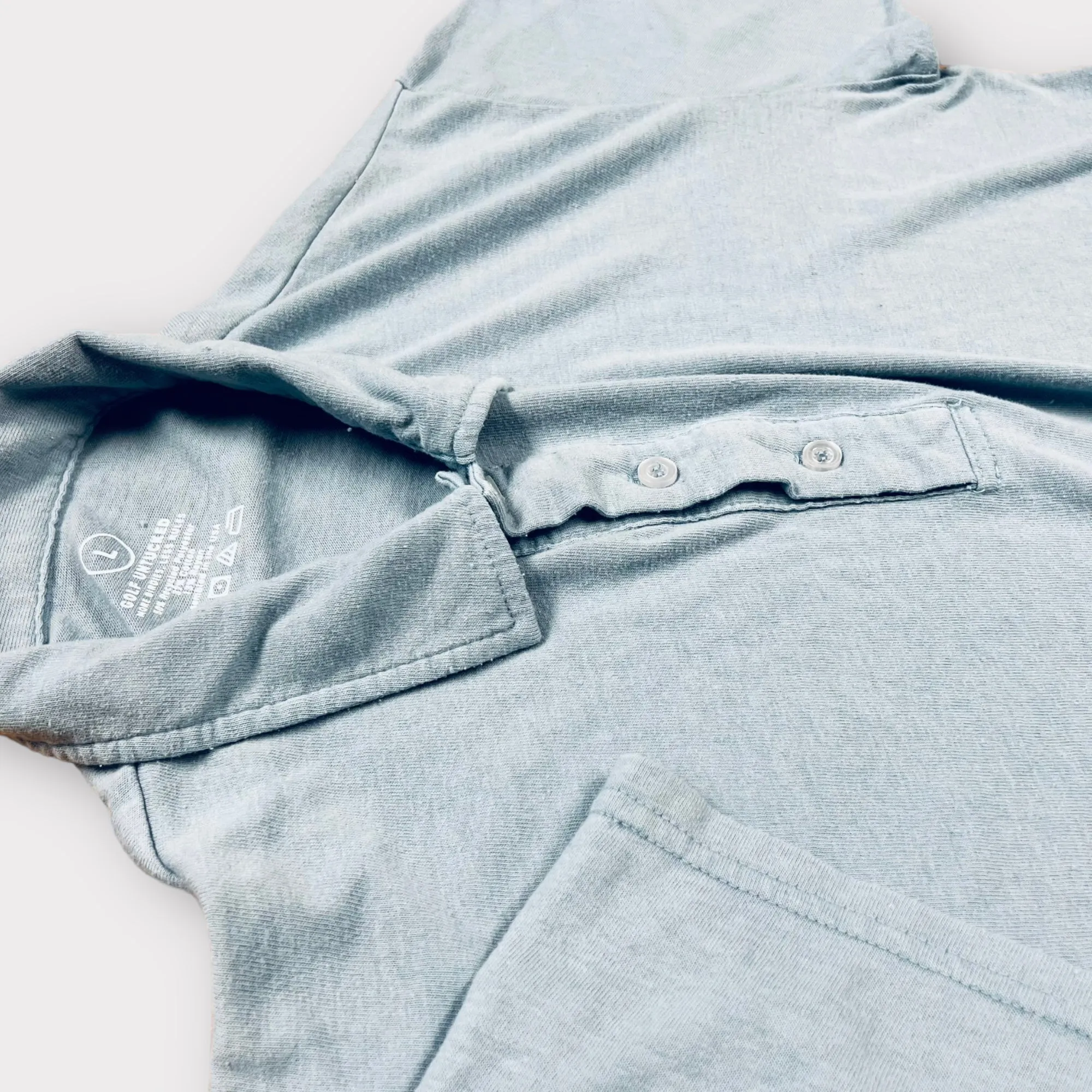 Vintage Comfort Polo- Heather Sky Blue