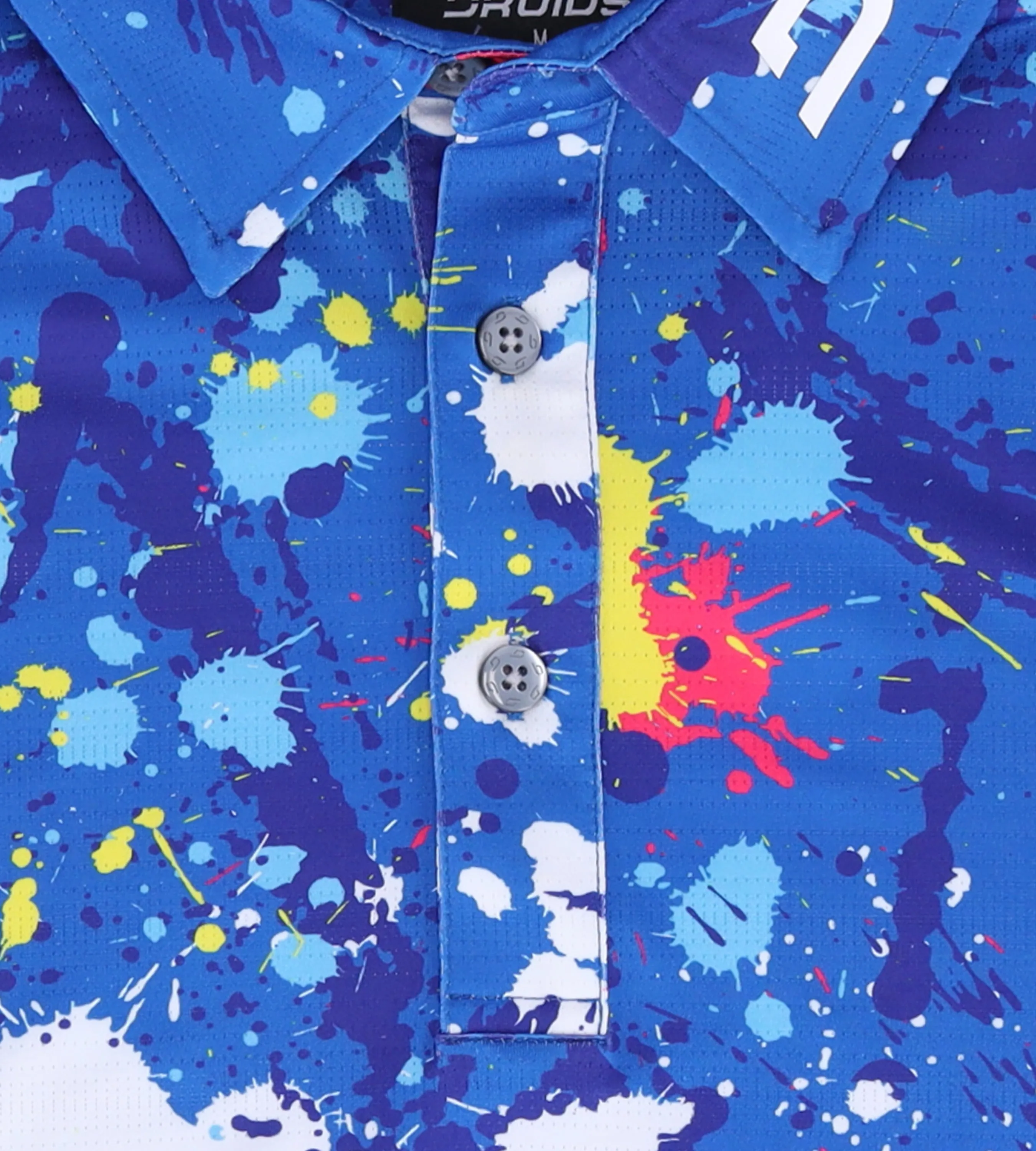 VIVID SPLATTER POLO - BLUE