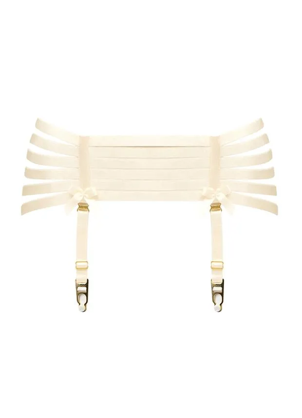 Webbed Suspender Belt Cream