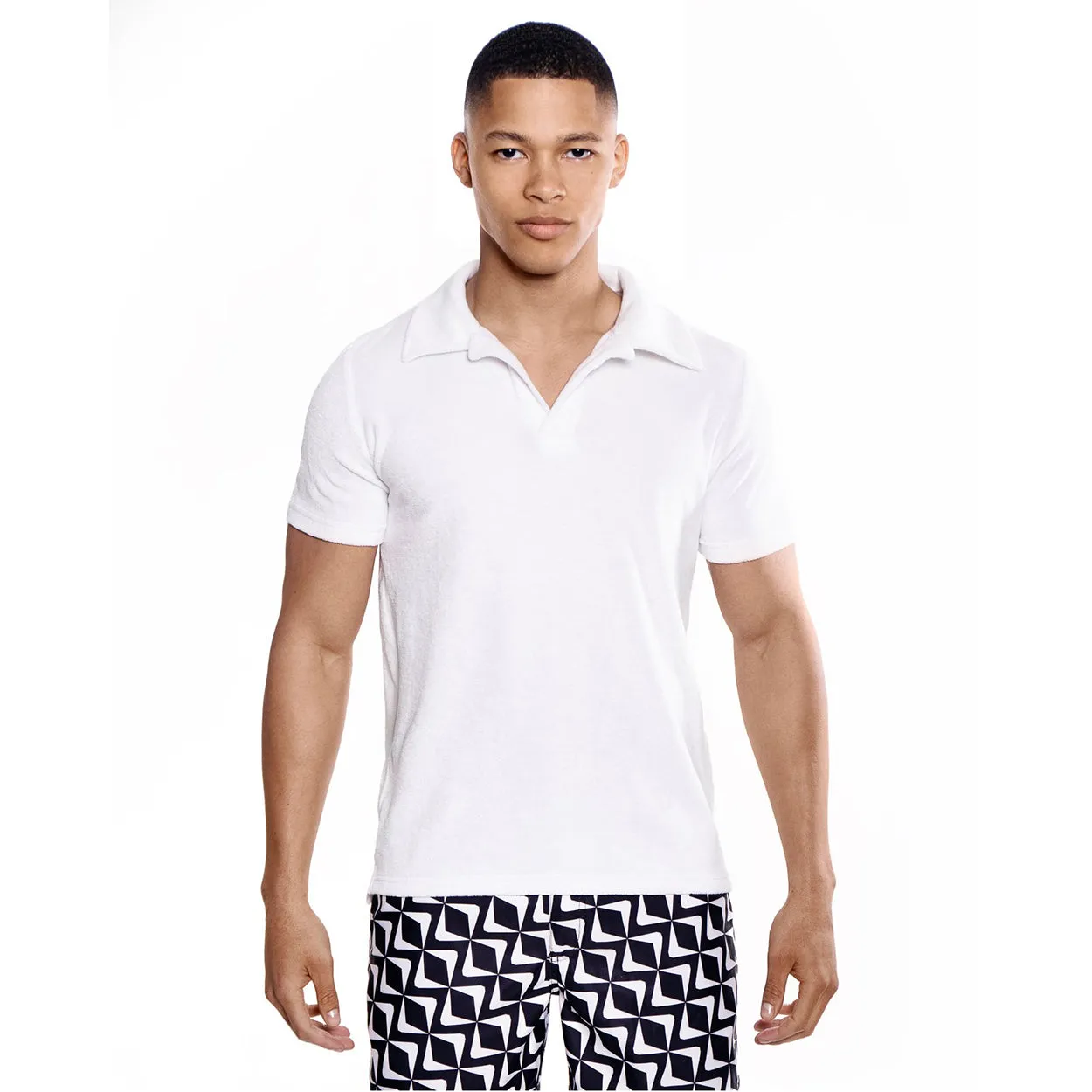 White Riviera Terry Polo