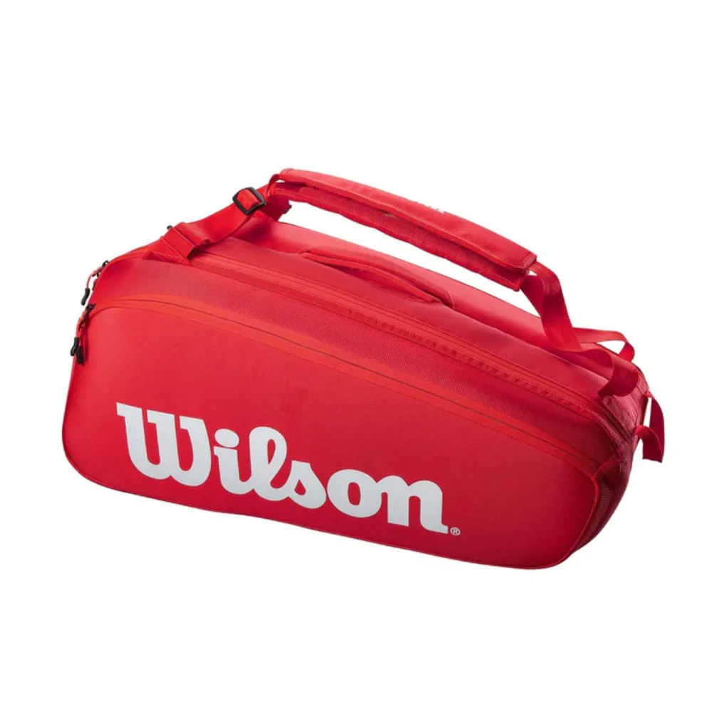 WILSON Super Tour 9R Pack Tennis Kit Bag (Red)