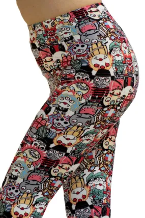 Women's Regular Character Monsters with Funny and Unique Pattern Leggings