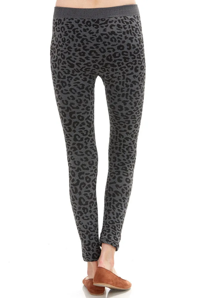 Women's Regular Leopard Fleece Leggings