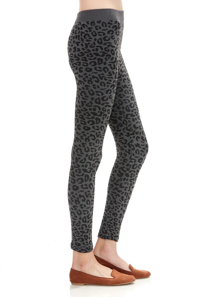 Women's Regular Leopard Fleece Leggings