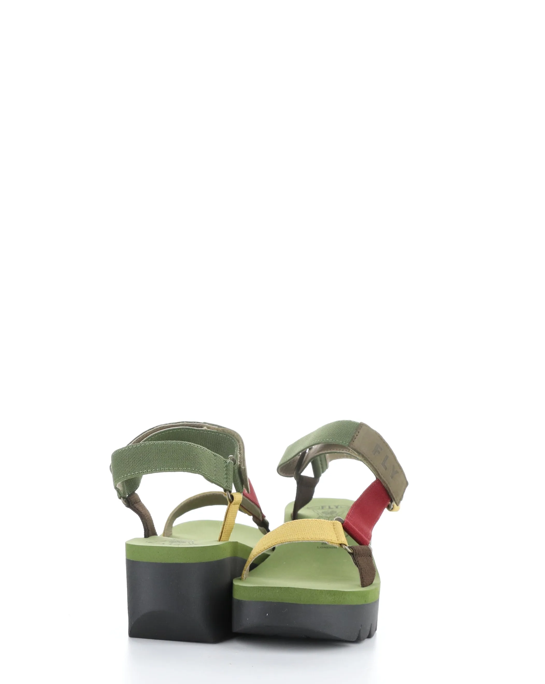 YEFA726FLY 012 MILITARY/MULTI/GREEN Velcro Sandals